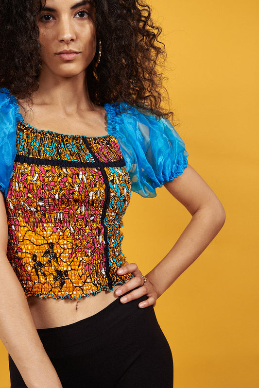 TOP STRETCH MANICA A PALLONCINO LOVE NATURE COLLECTION