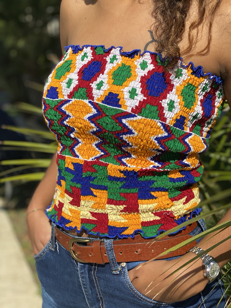 TOP FASCIA VIRGOLINO KENTE