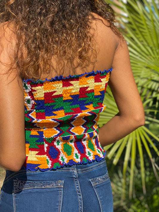 TOP FASCIA VIRGOLINO KENTE